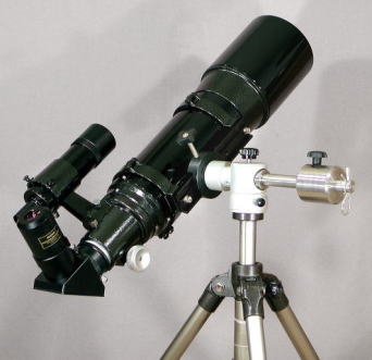 TELE-OPTIC GR-2 Mini with 120mm f/5 refractor on Photo Tripod